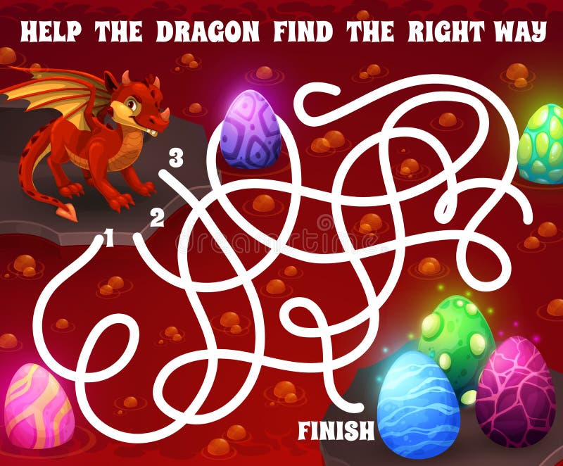Encontre dois mesmos ovos de dragão planilha de jogo para crianças