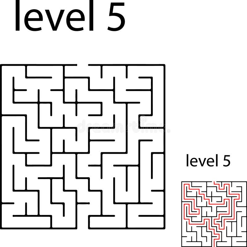 Labirinto Do Jogo Da Lógica Da Educação Para Crianças Encontre a Maneira  Direita Linha Preta Isolada Do Labirinto Quadrado Simple Ilustração do  Vetor - Ilustração de quadrado, busca: 149320490