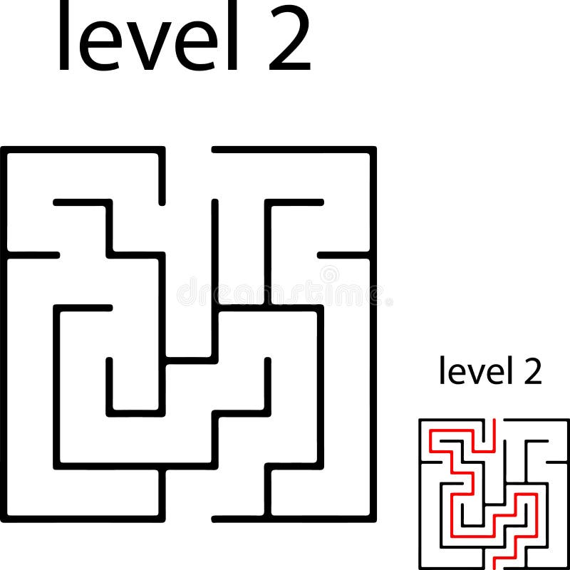 Labirinto Do Jogo Da Lógica Da Educação Para Crianças Encontre a Maneira  Direita Linha Preta Isolada Do Labirinto Quadrado Simple Ilustração do  Vetor - Ilustração de quadrado, busca: 149320490