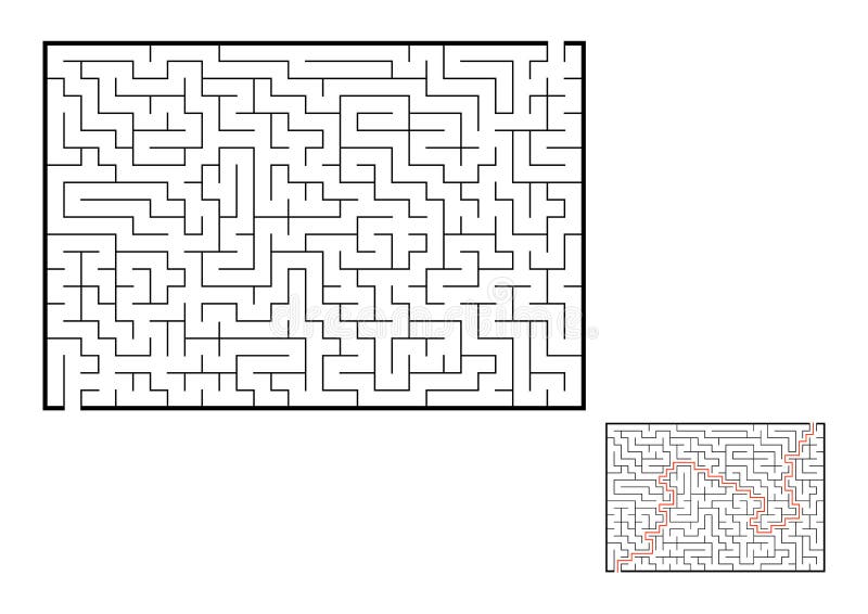 Labirinto retangular abstrato Jogo para miúdos Enigma para crianças Uma entrada, uma saída Enigma do labirinto Vetor liso ilustração do vetor Labirinto retangular abstrato Jogo para miúdos Enigma para crianças Uma entrada, uma saída Enigma do labirinto Vetor liso ilustração do vetor