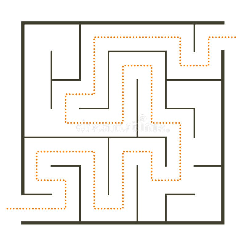 Labirinto De Jogos De Lógica Educacional Para Crianças. Encontrar O Caminho  Certo. Linha Preta De Labirinto Simples Isolada, Em Fu Ilustração Stock -  Ilustração de simples, geométrico: 215509403