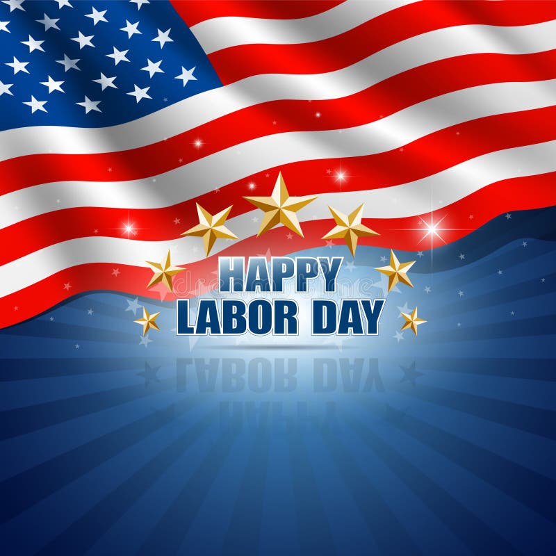 Labor Day in the American Background stock illustration Labor Day in the American Background stock illustration