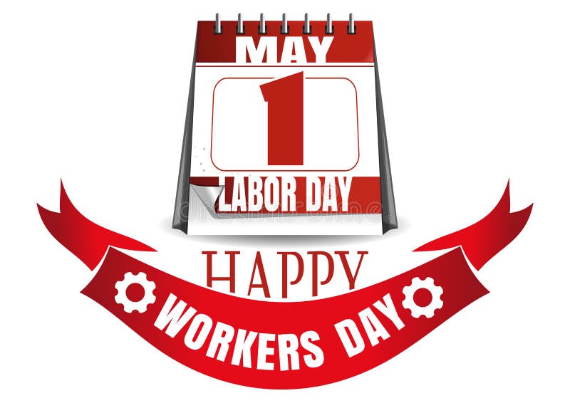 Labor Day Calendar. May 1. Happy Workers Day Stock Vector ...