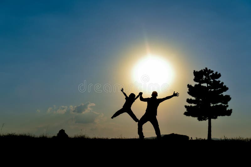 Labor and success of a father for his child royalty free stock photography