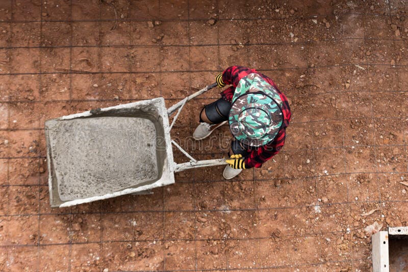 Labor Work Concrete with Cart Stock Photo Image of laborer, builder