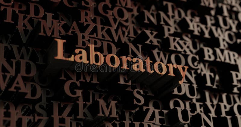 Laboratorium - Drewniani 3D odpłacający się listy/wiadomość ilustracji