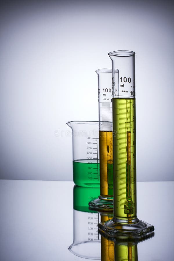 Beakers and Test Tubes stock image. Image of medicine 15570459