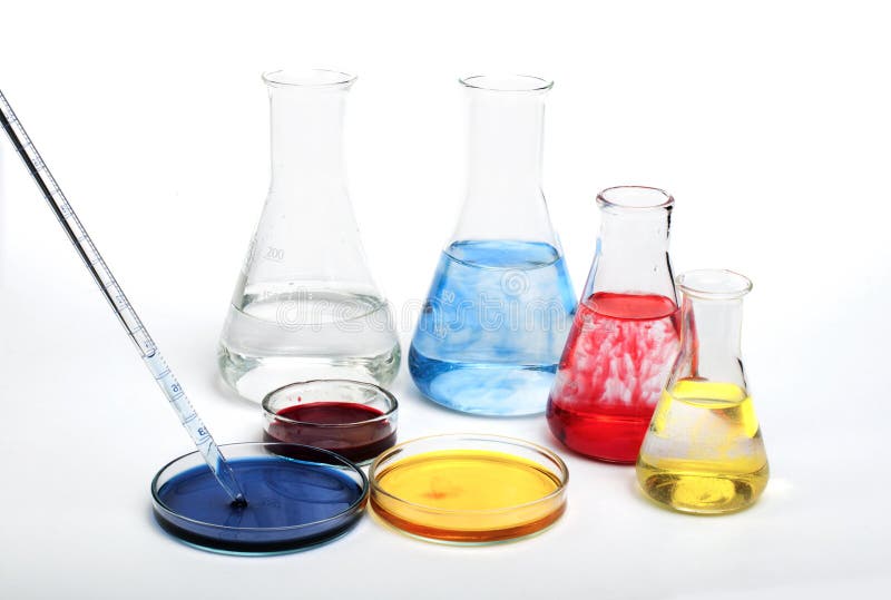 Laboratory Equipment And Color Chemicals Stock Photo Image of glass