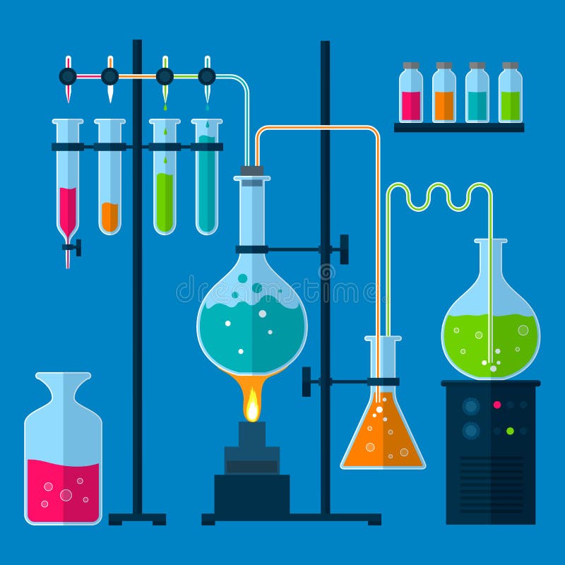 Laboratory Equipment Concept Stock Illustration - Illustration of ...