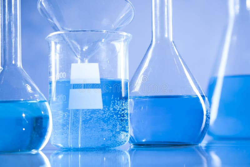 Laboratory Equipment, Glass Filled Background Stock Image Image of