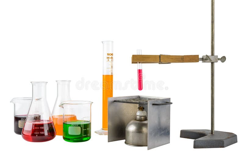 Laboratory Equipment Test Tube Holder and Alcohol Lamp, Test Tub Stock ...