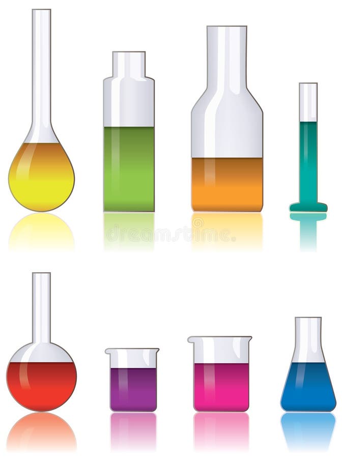 Laboratory glassware vector illustration