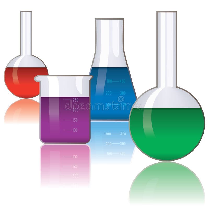 Laboratory glassware stock illustration