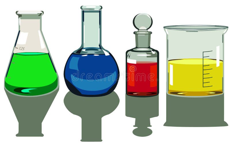 Laboratory glassware vector illustration
