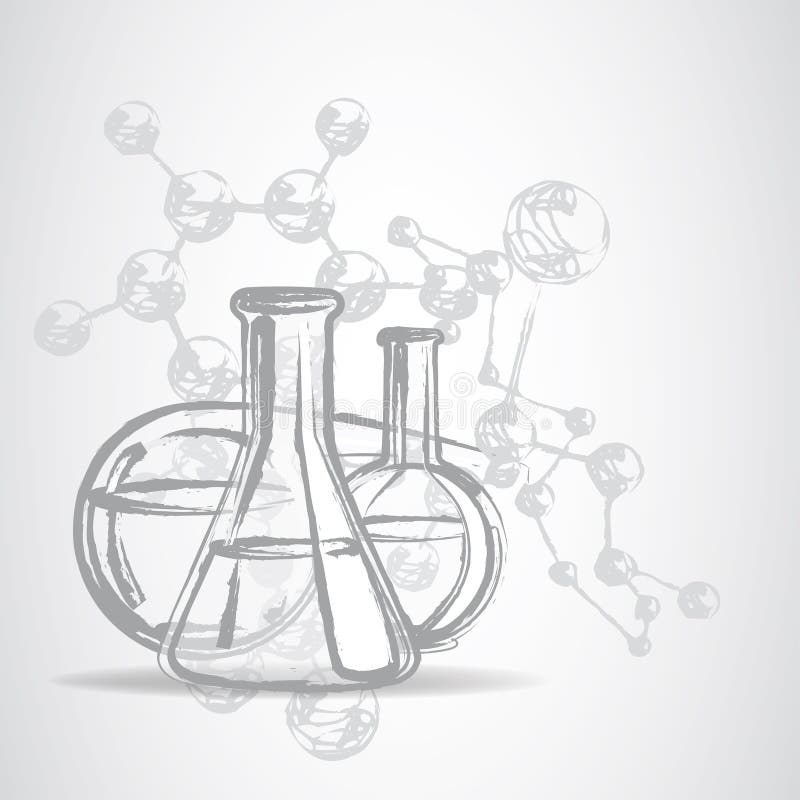 Laboratory glassware royalty free illustration