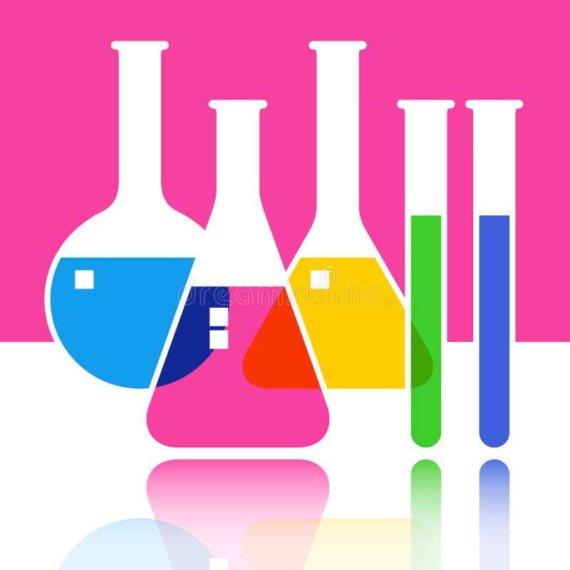 Laboratory glassware stock illustration