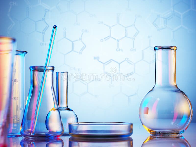 Science lab chemicals stock image. Image of bright, glass 14262437