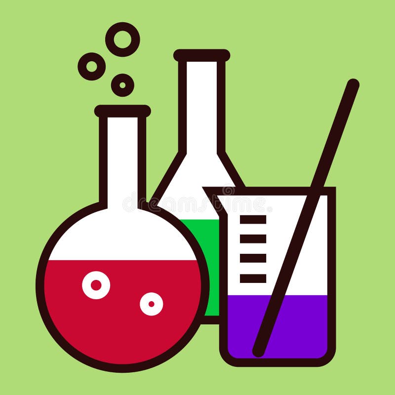 Laboratory glassware stock illustration
