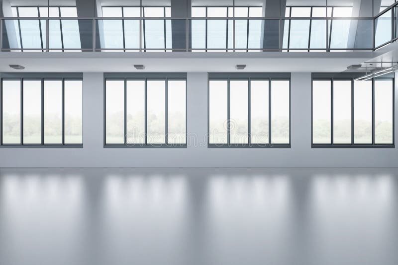 Laboratory interior or manufacturing factory with space royalty free illustration