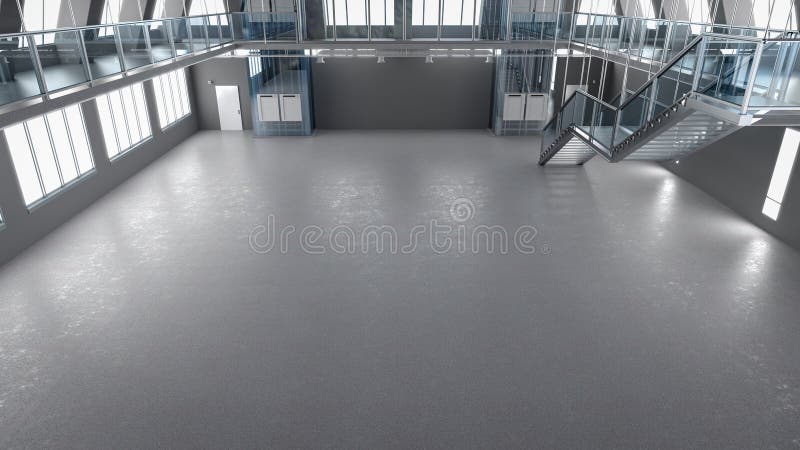 Laboratory interior or manufacturing factory with space royalty free illustration