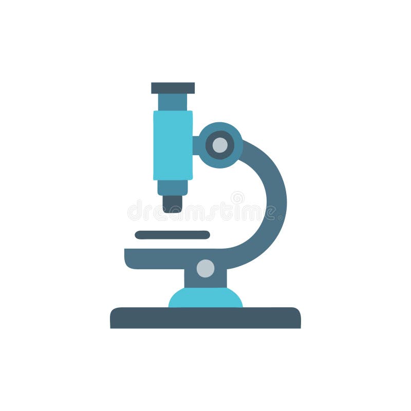 Creative Microscope Icon for Science Education stock illustration