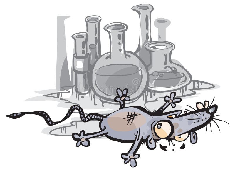 Laboratory Mice Shaved for Surgery Stock Illustration - Illustration of