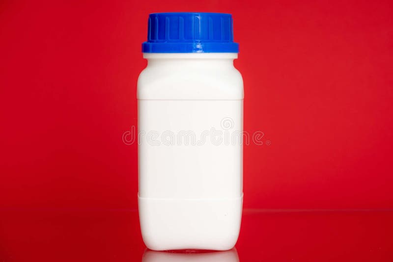 Laboratory Plastic Jar for Chemical Elements and Substances with Empty