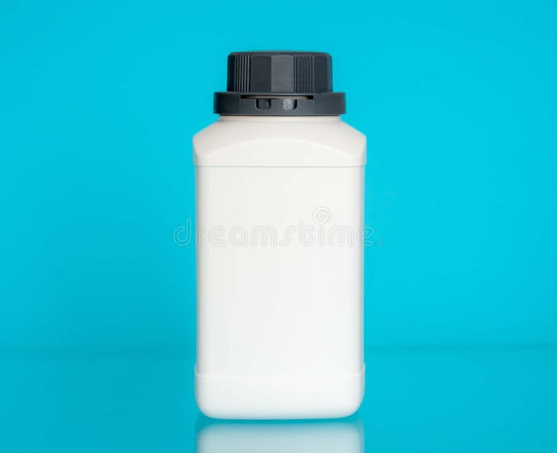 Laboratory Plastic Jar for Chemical Elements and Substances with Empty