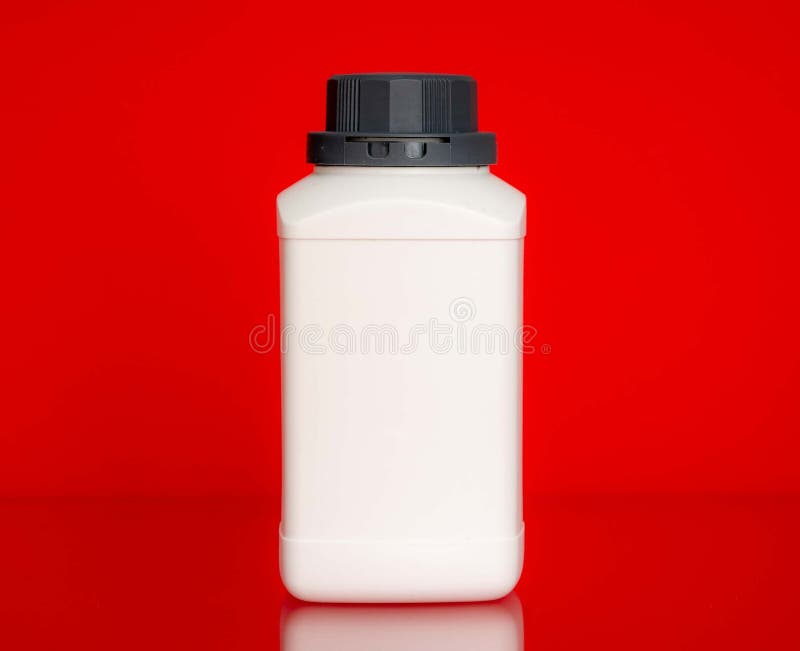 Laboratory Plastic Jar for Chemical Elements and Substances with Empty