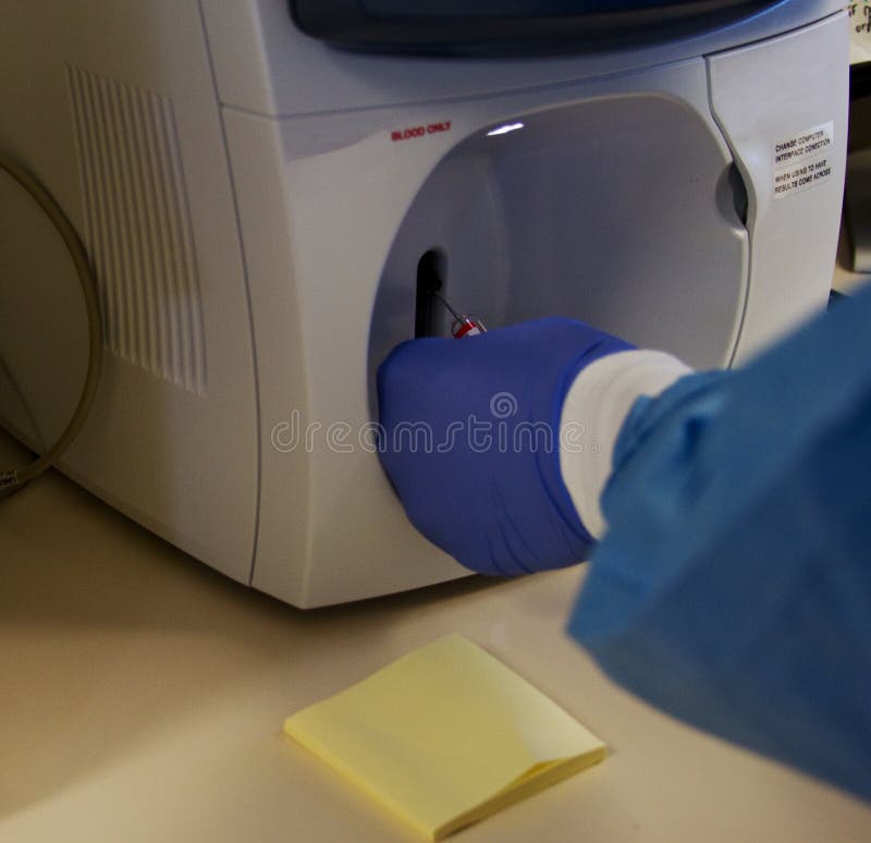 Laboratory Staff Testing for Blood Gases Stock Photo Image of