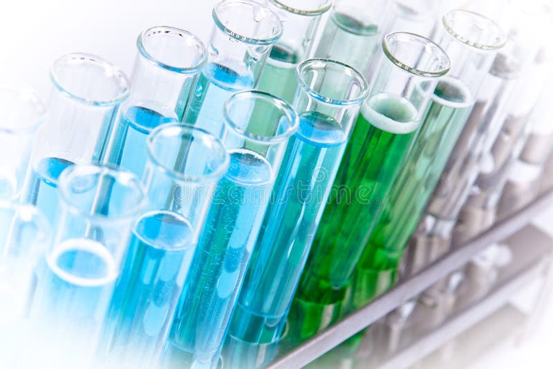 Laboratory test tubes stock photos