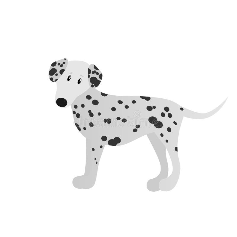 Dalmatian Dog Vector Drawing. Standing Side View Sketch Stock Vector ...