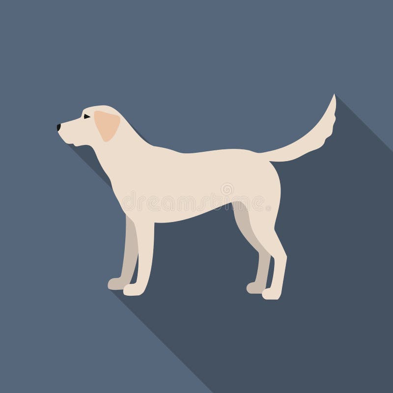 Labrador vector icon in flat style for web royalty free illustration