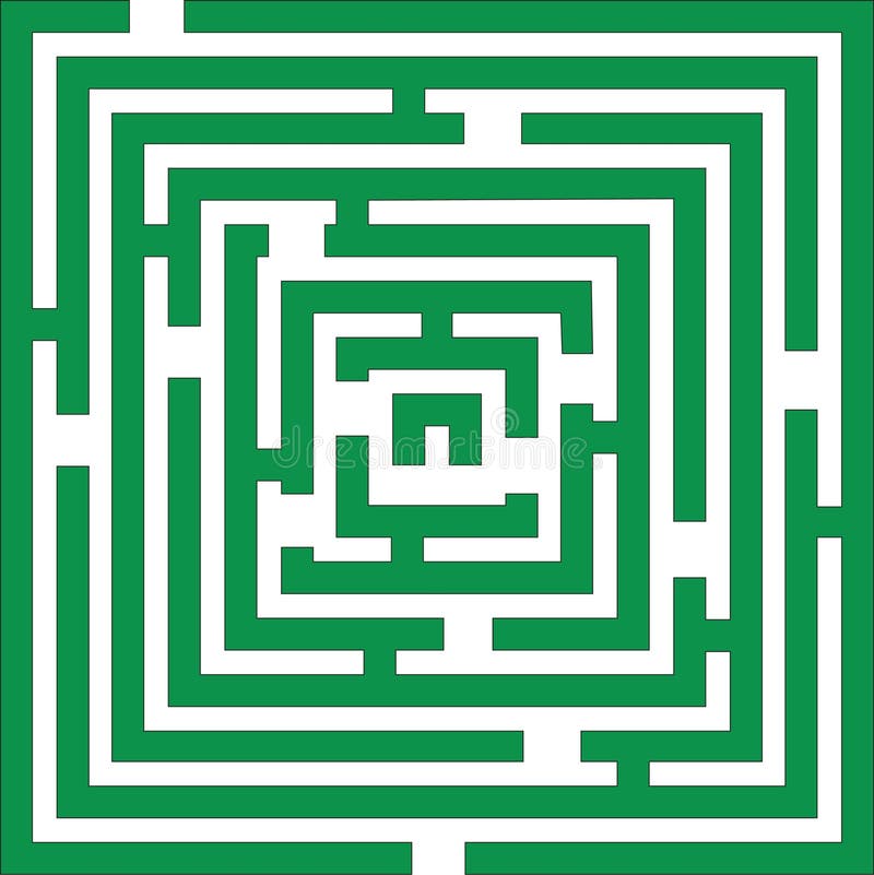 Doolhof 01 kleur vector illustratie