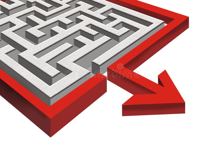 Doolhof stock illustratie