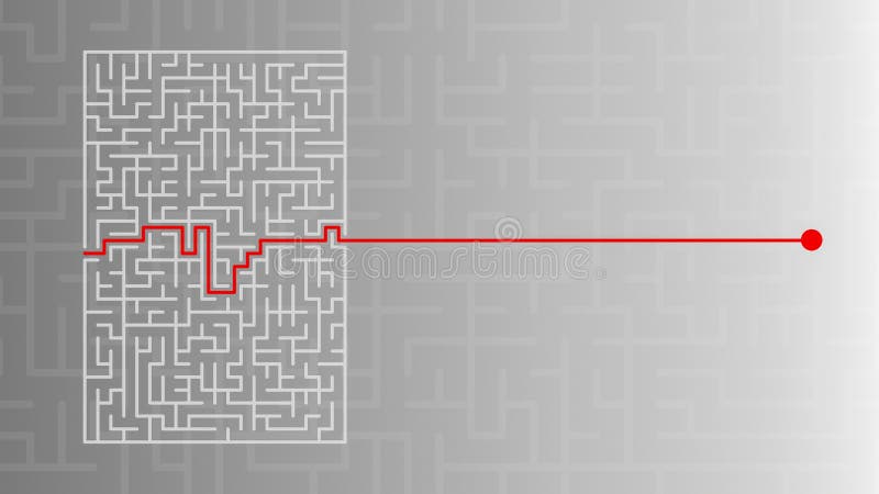 Labyrint met oplossing vector illustratie