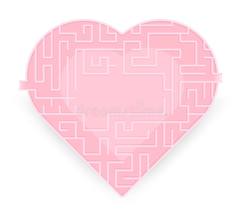 Labyrint van haard. fijne, ware liefde. vector stock royalty-vrije illustratie