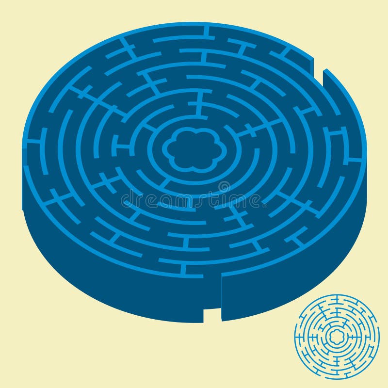 Labyrint (vector) royalty-vrije illustratie