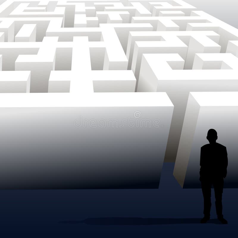 Labyrinth - business concept stock illustration