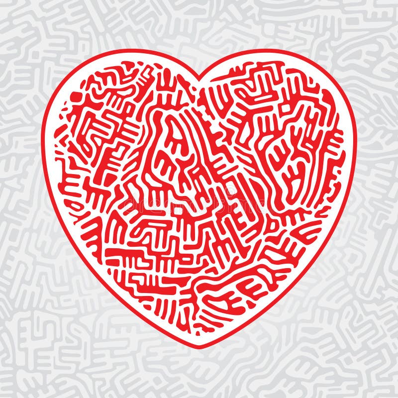 Labyrinth heart seamless