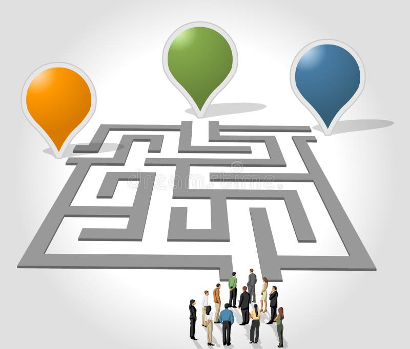 Labyrinth / maze royalty free illustration