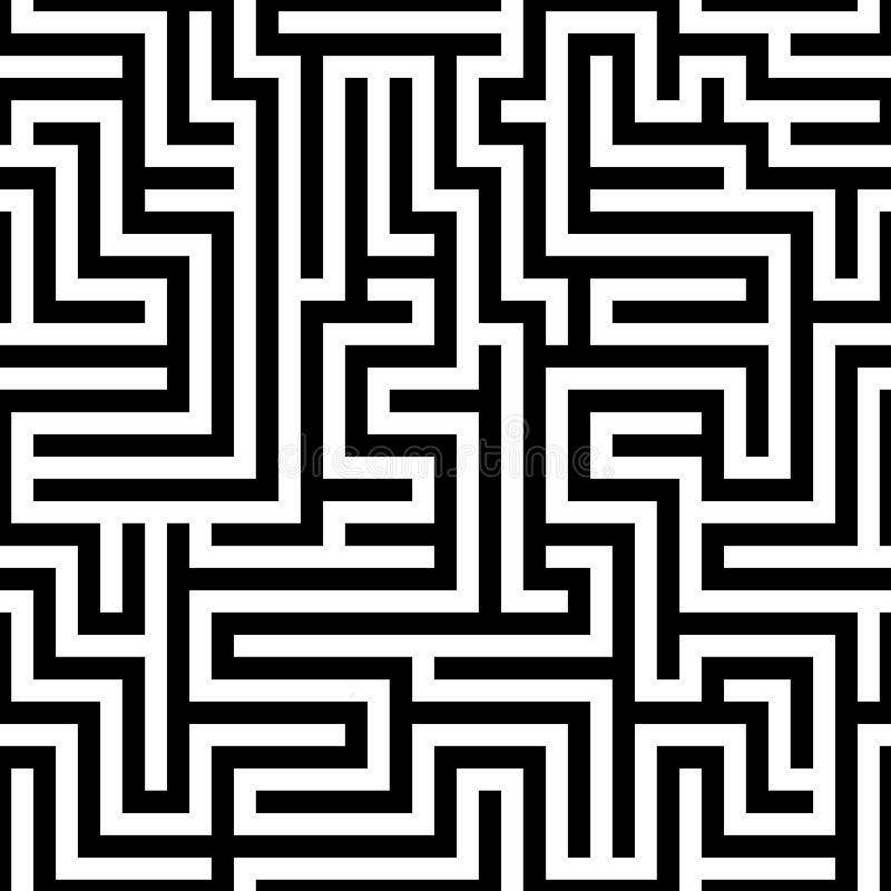 Labyrinth maze seamless pattern