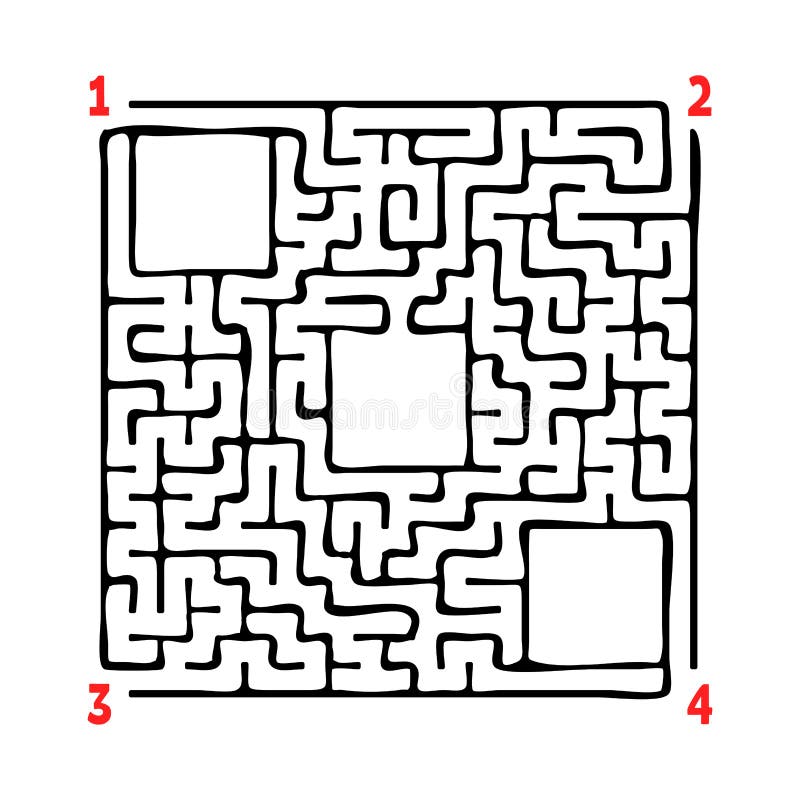 abstrait Labyrinthe puzzle labyrinthe avec entrée et sortie