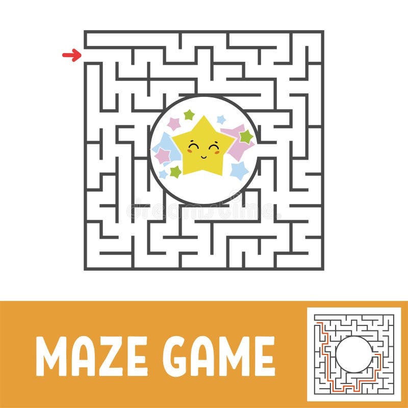 Labyrinthe carré de couleur Jeu pour des gosses Puzzle pour des enfants Trouvez la manière à l'étoile mignonne Énigme de labyrint illustration de vecteur Labyrinthe carré de couleur Jeu pour des gosses Puzzle pour des enfants Trouvez la manière à l'étoile mignonne Énigme de labyrint illustration de vecteur