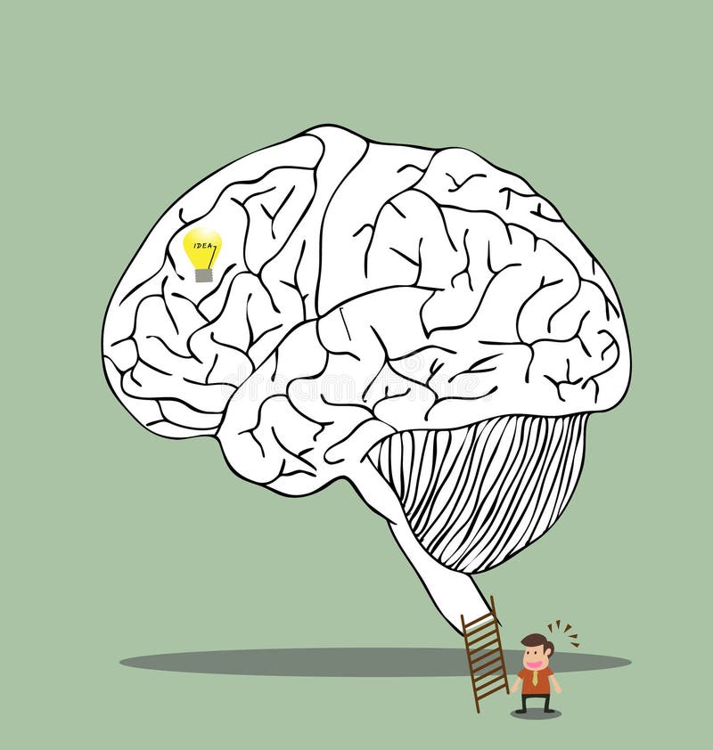 Labyrinthe de cerveau à l'idée secrète illustration stock Labyrinthe de cerveau à l'idée secrète illustration stock