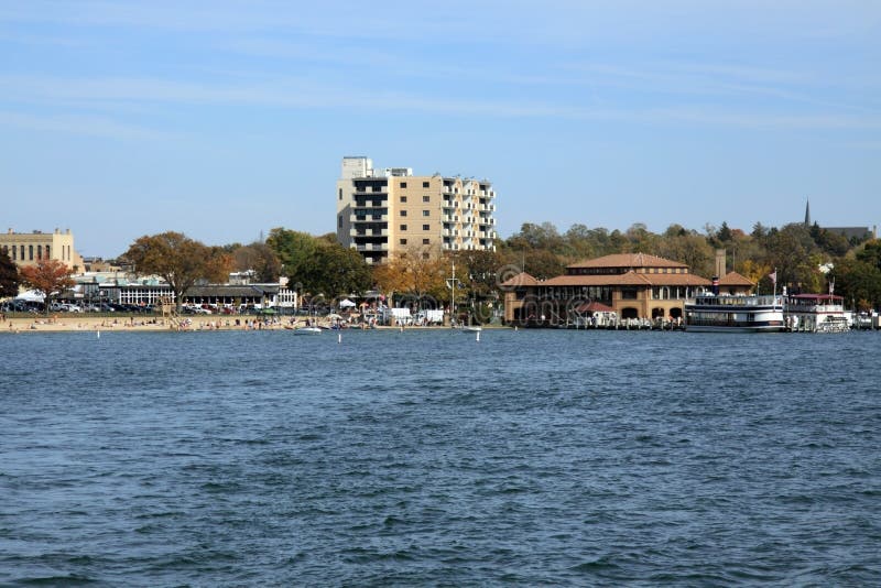 Lac Genève, le Wisconsin Etats-Unis images stock Lac Genève, le Wisconsin Etats-Unis images stock