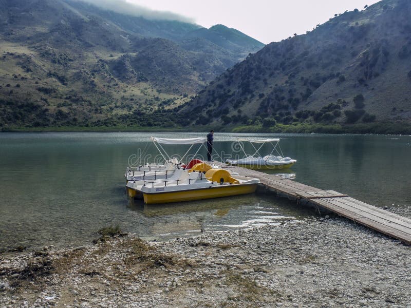 Lac naturel Kournas, images libres de droits Lac naturel Kournas, images libres de droits