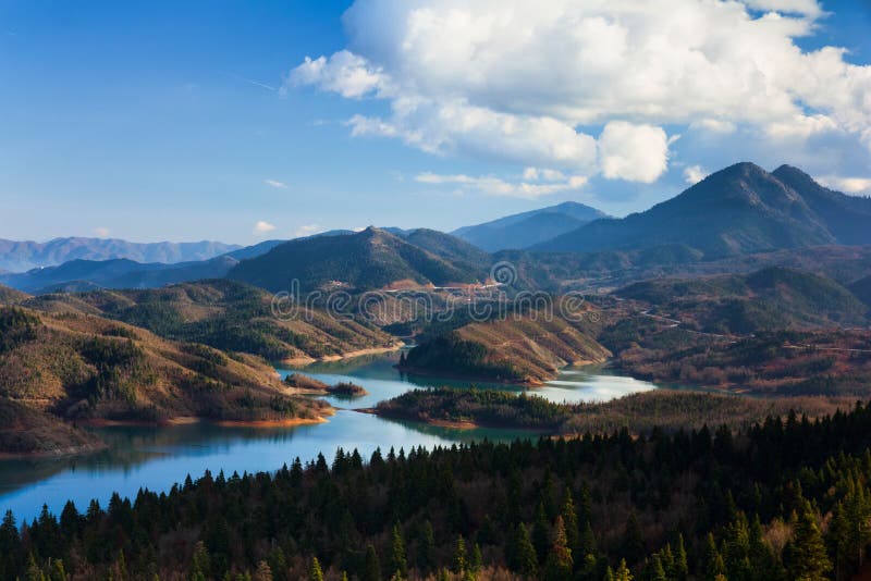 Lac Plastiras photo libre de droits Lac Plastiras photo libre de droits