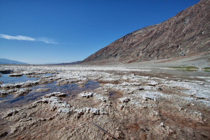 Lac salt en stationnement national de Death Valley image stock Lac salt en stationnement national de Death Valley image stock