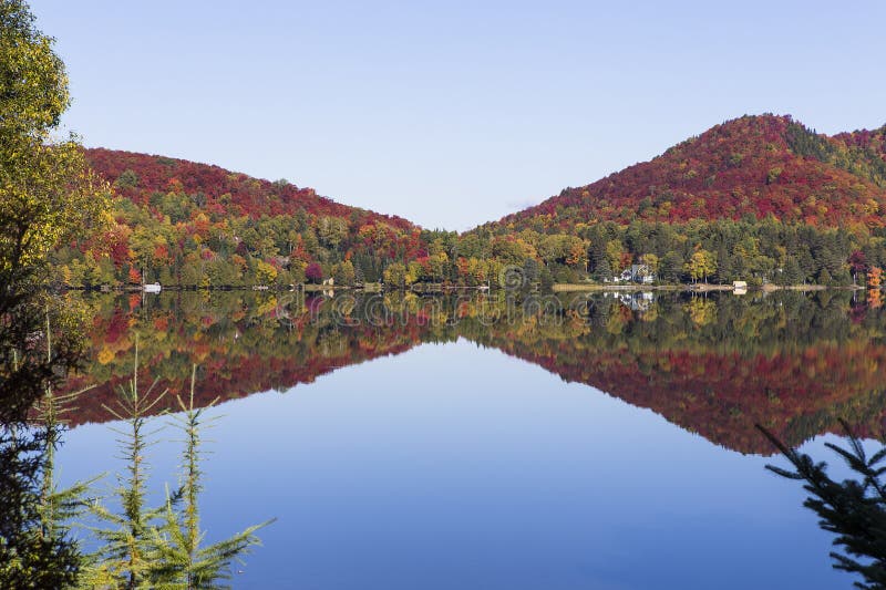 Lac-Superieur, Mont-tremblant, Quebec, Canada Stock Image - Image of